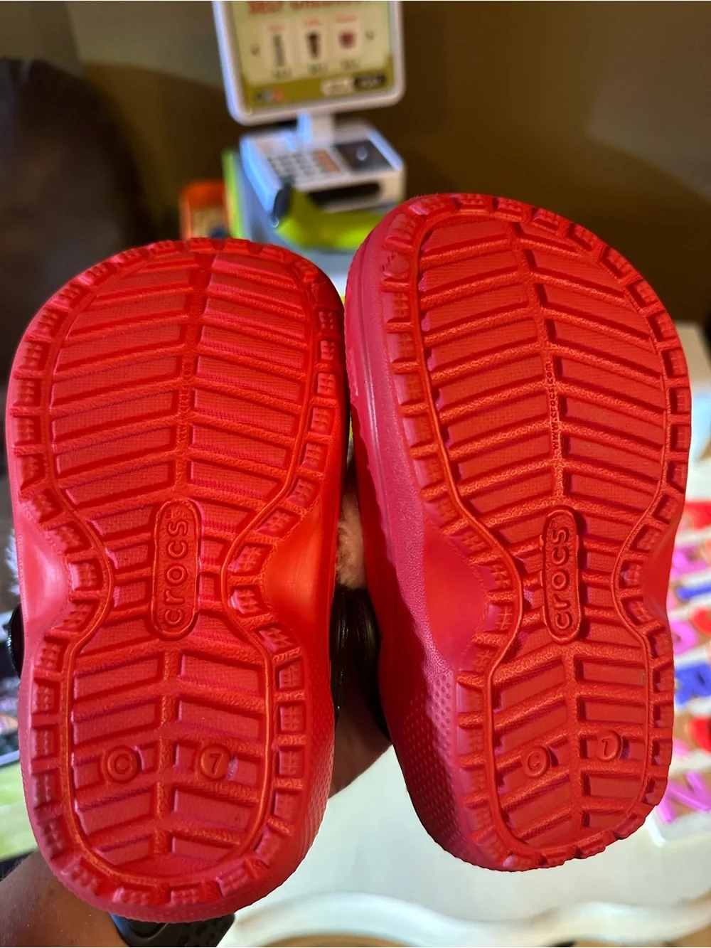 Santa Crocs toddler size 7